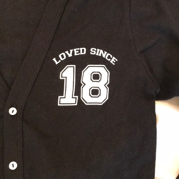 Loved Since 18 V-Neck Cardigan Button Down Size S Black - Picture 2 of 4